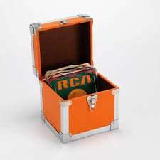 Steepletone SRB07SGL 7 Inch Vinyl Singles Retro Style Storage Carry Case (Orange)