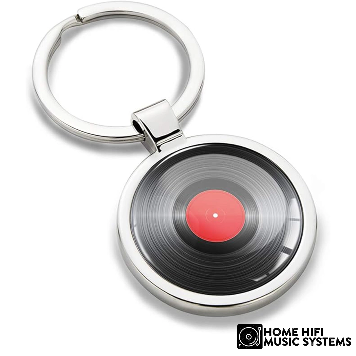Biomar Labs® 3D Metal DJ Vinyl Records Keychain �?Stylish Gift for Music Lovers