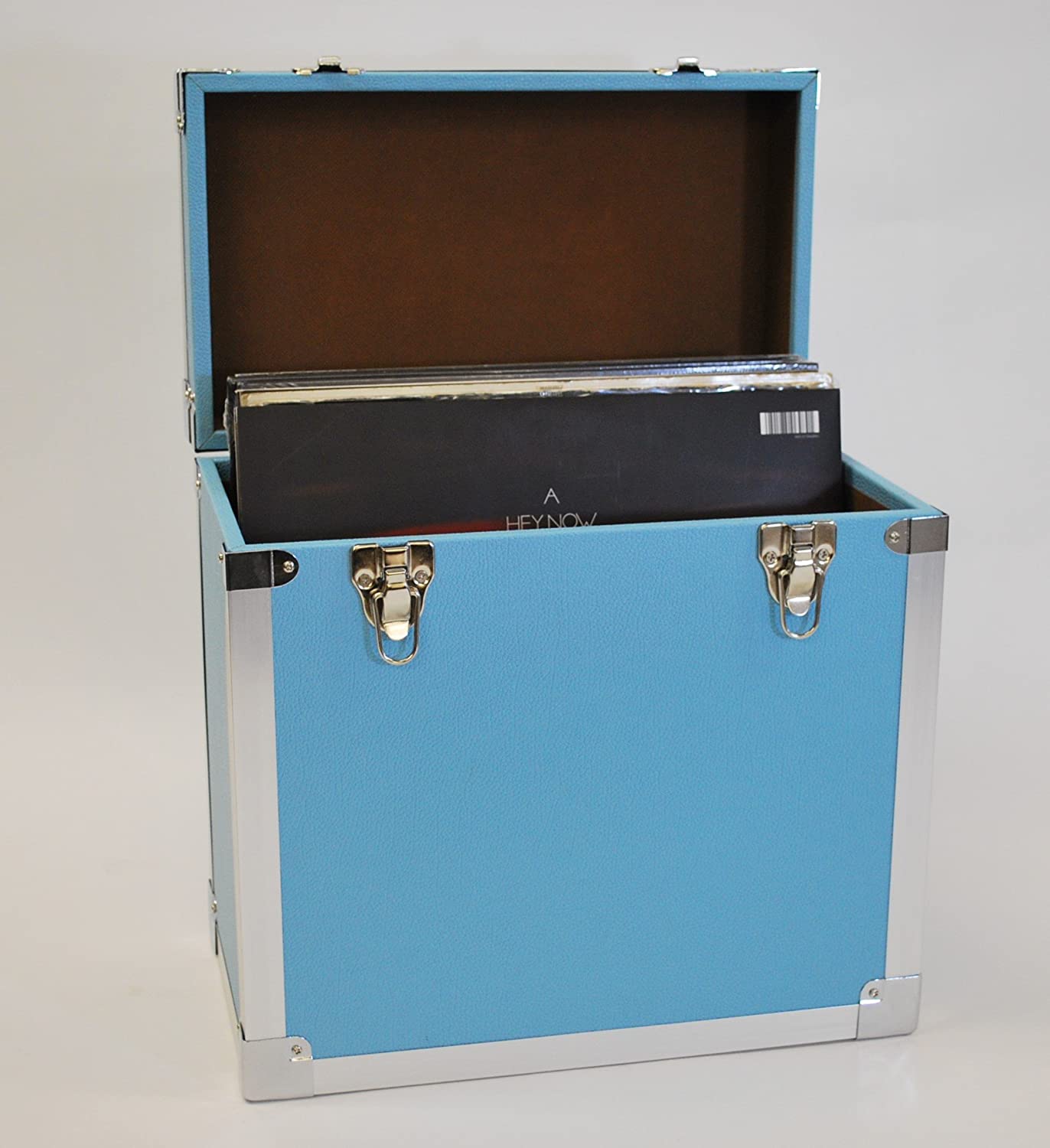 Steepletone SRB2 12 Inch LP Vinyl Record Storage Carry Case (Light Blue)