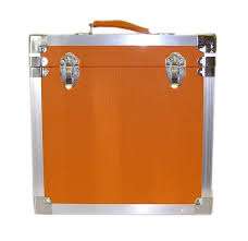 Steepletone SRB 2 12 Inch LP Vinyl Retro Style Record Storage Carry Case (Orange)