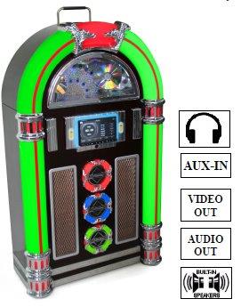 Steepletone Touch Rock MW 50 Jukebox with Wi-Fi CD and DVD/Video & Bluetooth Playback