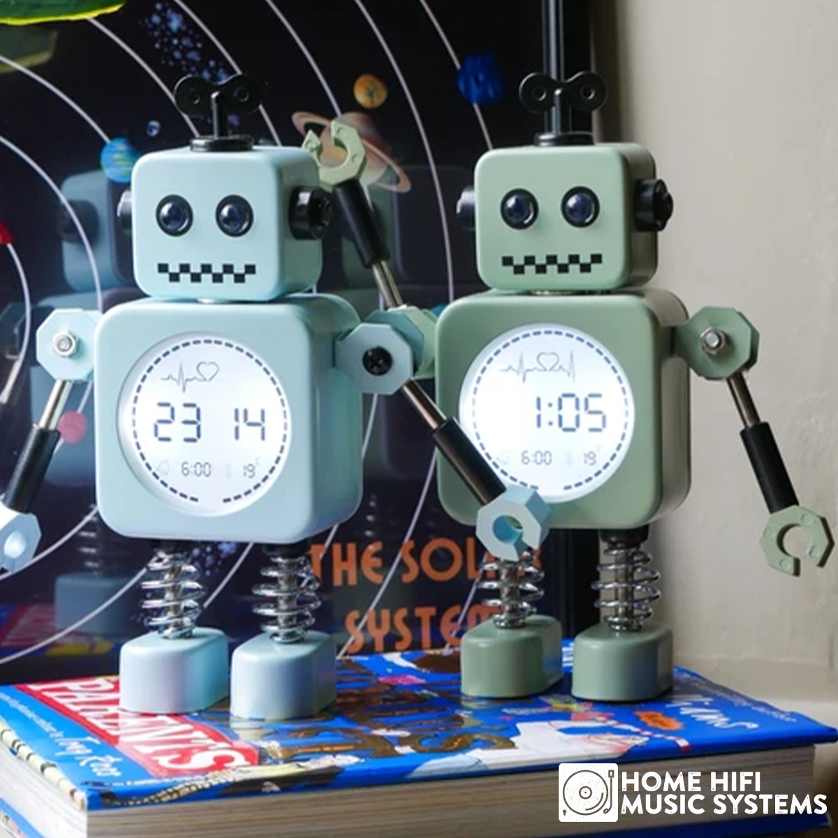 Steepletone Robot Time Kids Bedside Digital Alarm Clock