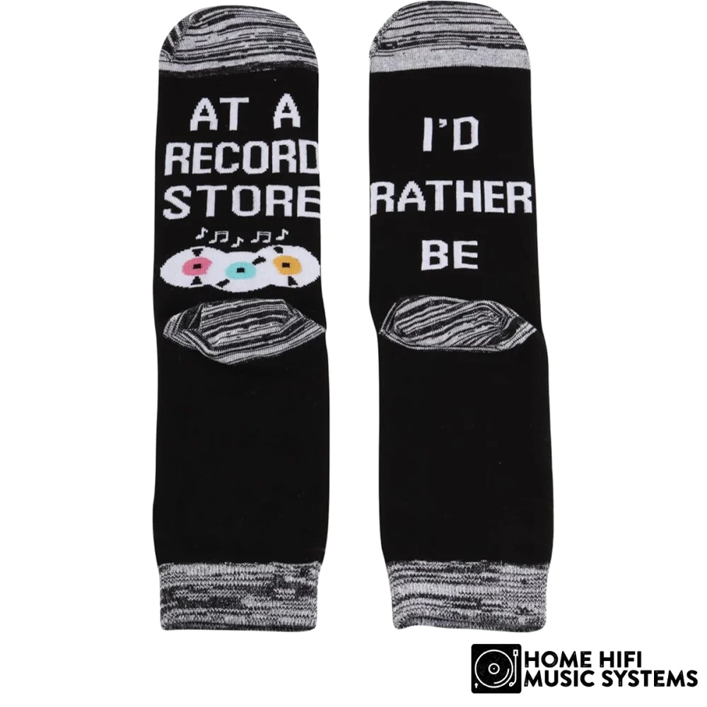 “I’D RATHER BE AT A RECORD STORE�?Socks �?Perfect Gift for Vinyl Lovers