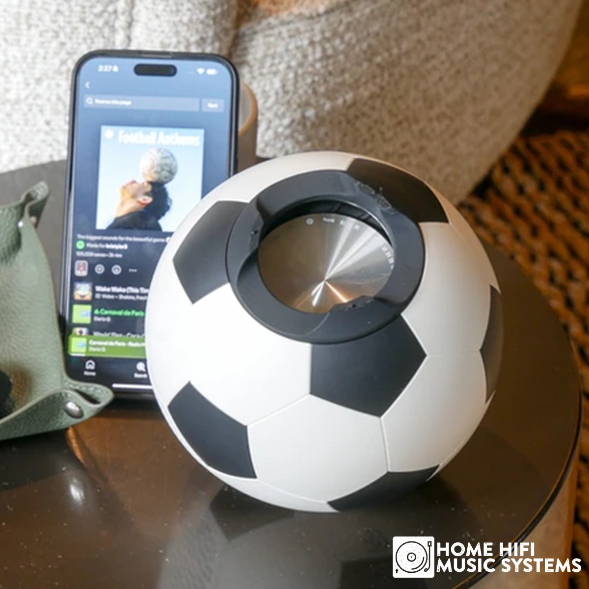 Steepletone Powerful 30-Watt Wireless Bluetooth Football Speaker with TWS Sound and MP3 Playback
