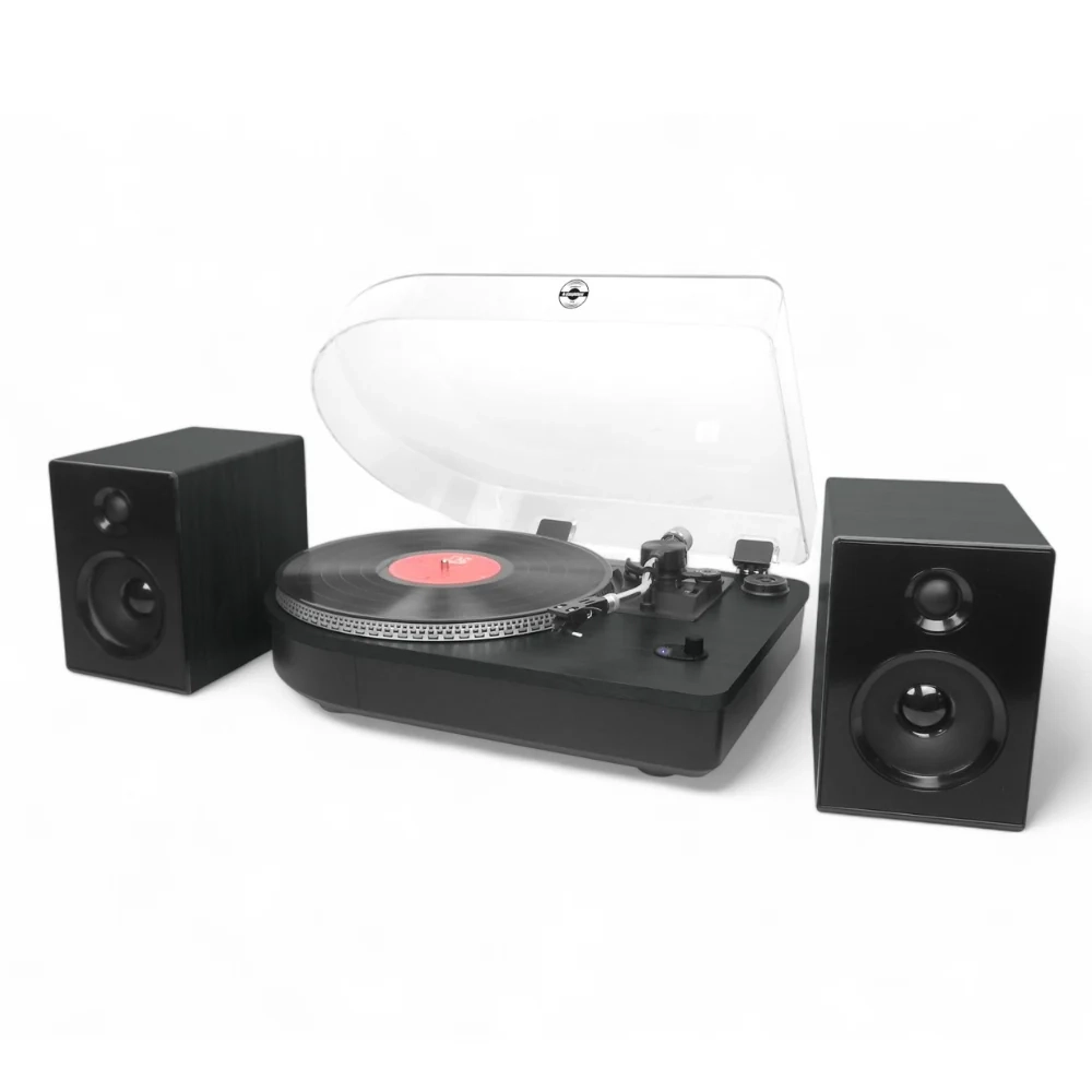 Steepletone Camden 2 Professional Turntable with Auto-Return Bluetooth Transmit & Receive (Black)