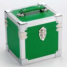 Steepletone SRB07SGL 7 Inch Vinyl Singles Retro Style Storage Carry Case (Green)