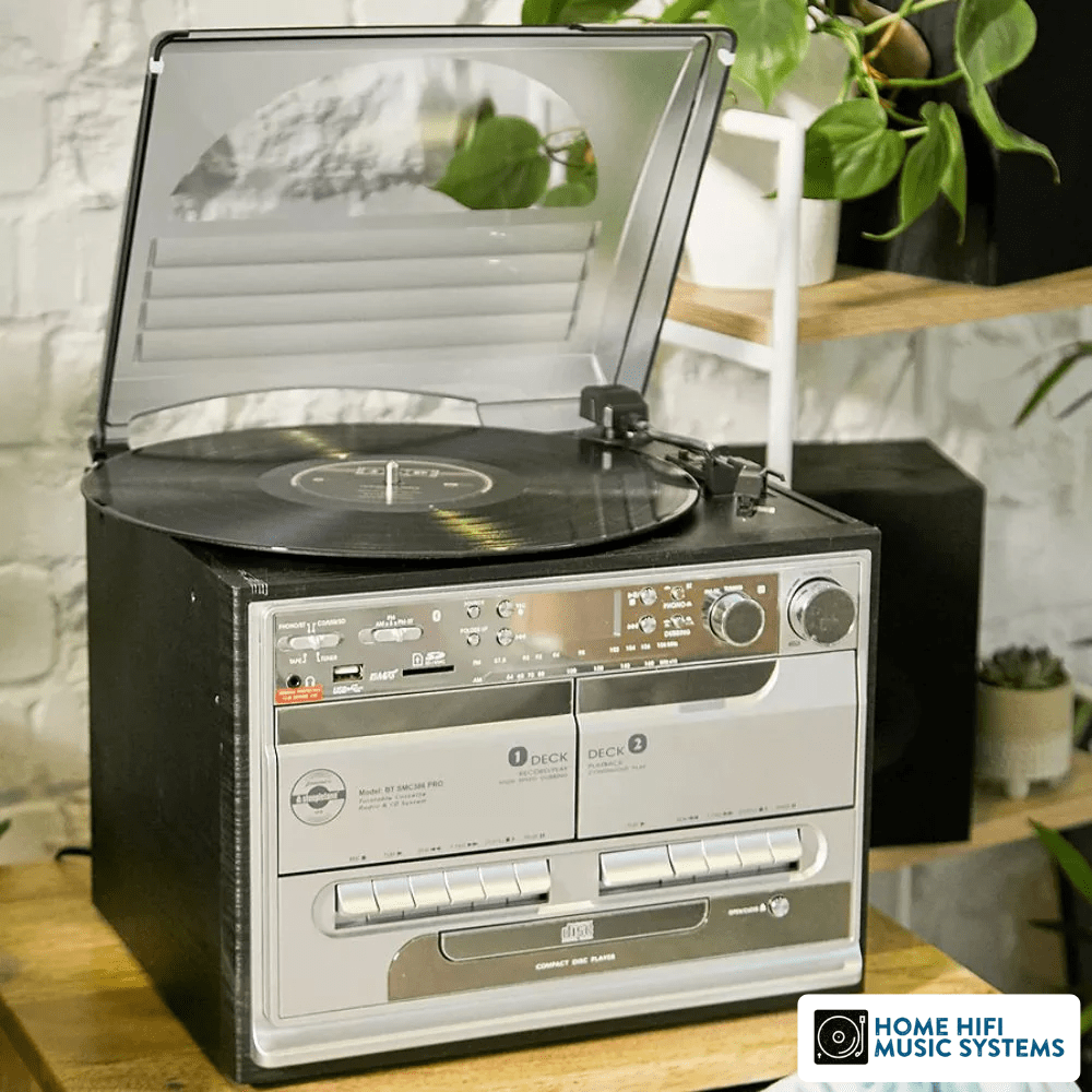 Steepletone SMC386 CBT PRO2 Compact Stand Alone 5-in-1 Music System with Bluetooth (Silver)