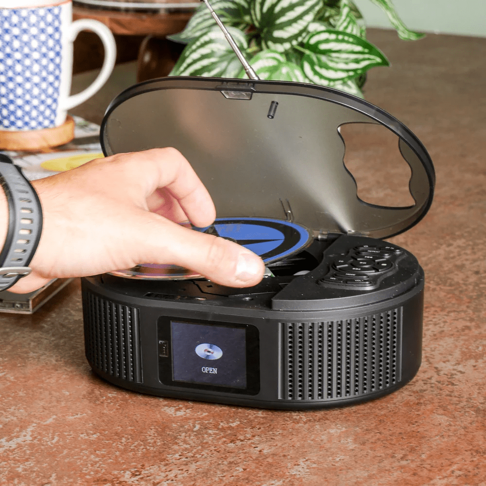 Steepletone Boyard Portable CD Player with Bluetooth, FM Radio, USB & SD Playback