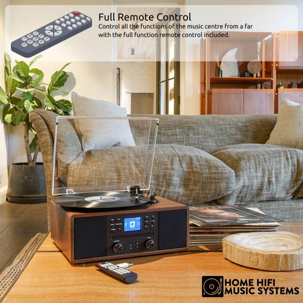 Steepletone Austin 5-in-1 Music System with CD Player, Bluetooth, DAB+ & FM Radio, USB Playback