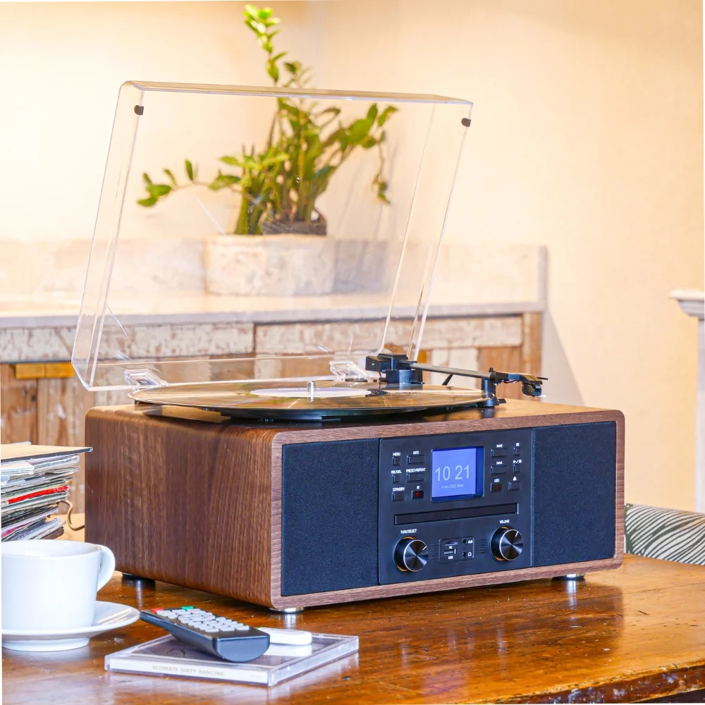 Steepletone Austin 5-in-1 Music System with CD Player, Bluetooth, DAB+ & FM Radio, USB Playback