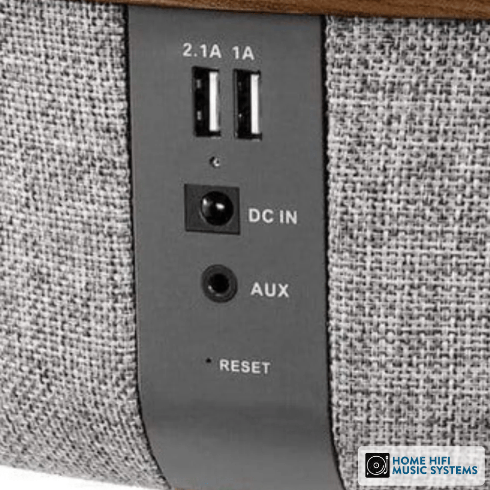 Steepletone TABBLUE 2.1 Bluetooth Music System AUX Playback 2x USB Charging Sockets (Light Wood)