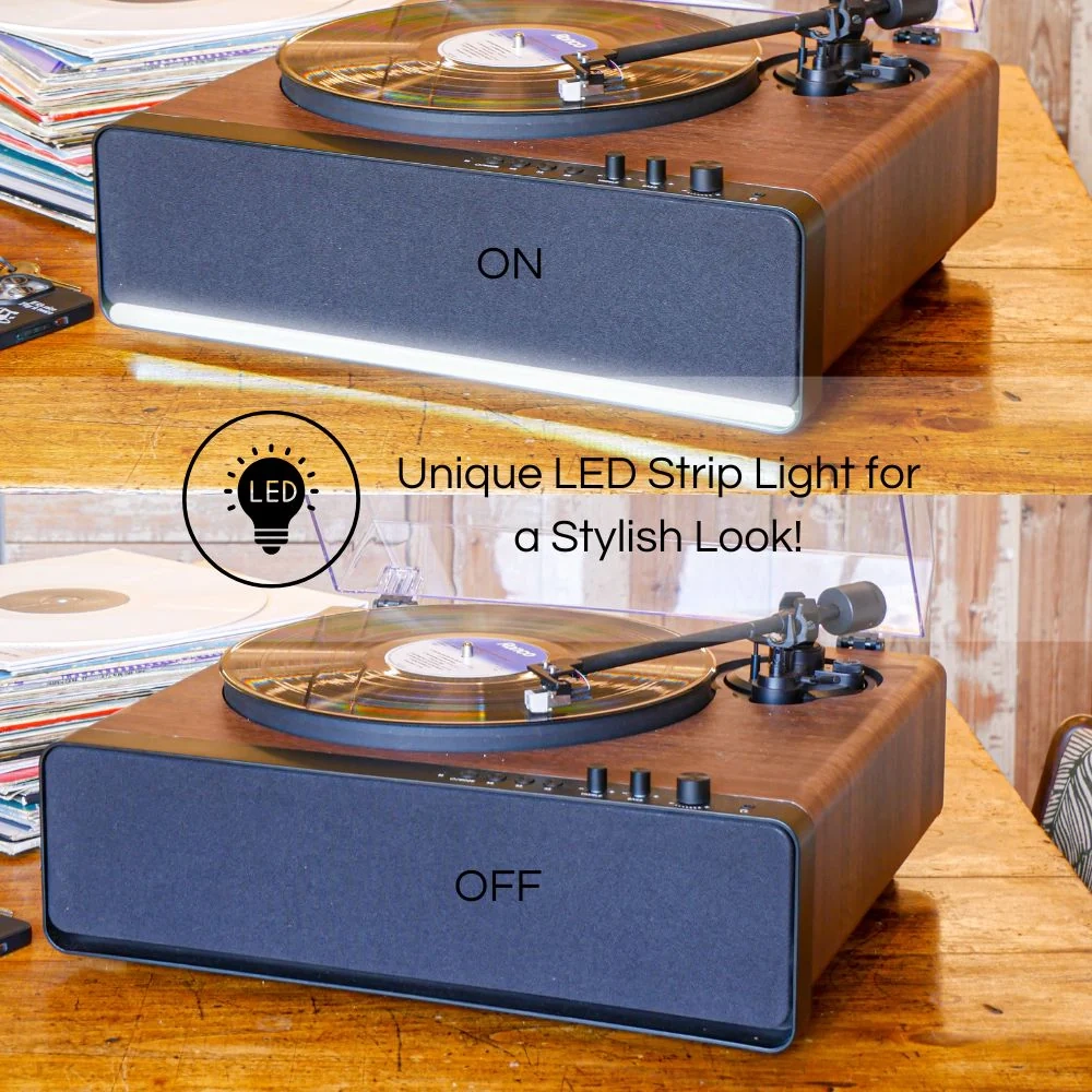 Steepletone Richmond All-in-One High-Quality Turntable Record Player with Audio-Technica Stylus & Bluetooth