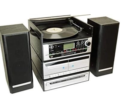 Steepletone CAPITOL 6-in-1 Modular Music System with Twin CD & Cassette �?CD/MP3 Recording